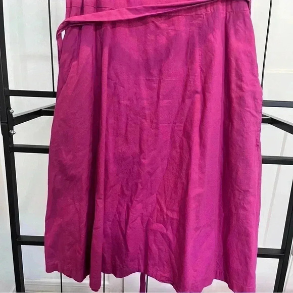 Tommy Hilfiger vintage hot pink dress with embroidery detail and belt size 10 - Picture 3 of 6